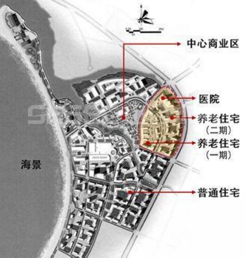 圖3養(yǎng)老住宅靠近中心商業(yè)區(qū)布置，建設比例控制在一定范圍內